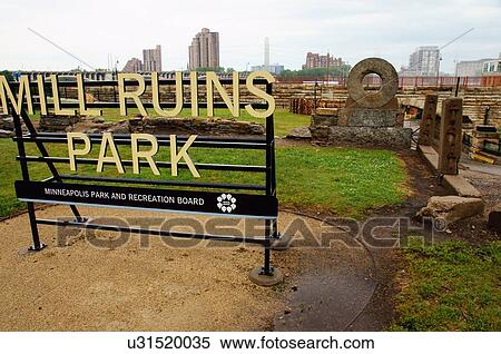 Stock Photography -  mill ruins park stone arch bridge minnesota mn. Fotosearch