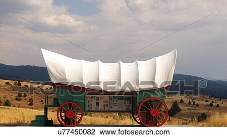 Stock Image -  model conestoga wagon exhibit prairie city or. Fotosearch