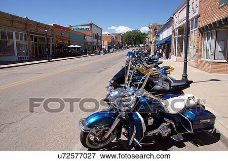 Stock Photo -  motocycles on street motorcycle rally july 2012. Fotosearch