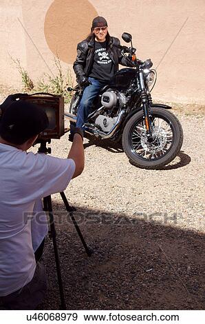 Stock Photo -  motorcycle art tintype street tin-type rally. Fotosearch