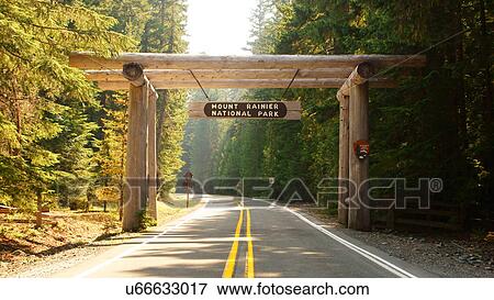 mount mt. mt ranier rainier national park gate View Large Photo Image Stock Photo - mount mt. mt ranier rainier national park gate. Fotosearch