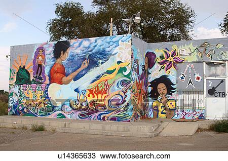 Stock Image -  mural native american shiprock new mexico nm. Fotosearch