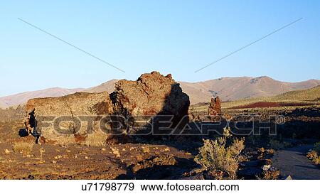 Stock Photo -  north crater flow craters moon national monument. Fotosearch