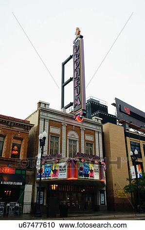 Stock Image -  orpheum theatre morning dawn minnesota mn. Fotosearch