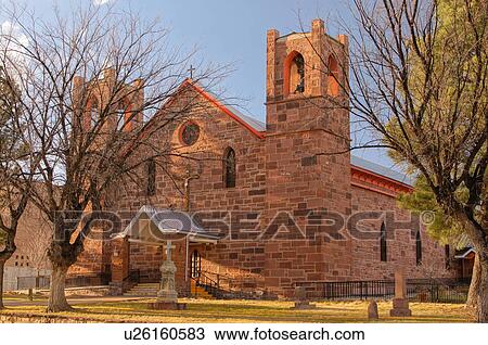 Stock Image -  our lady of sorrows chuch las vegas new mexico. Fotosearch
