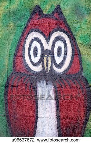 owl art graphic mural alto walking park santa fe View Large Photo Image Stock Image - owl art graphic mural alto walking park santa fe. Fotosearch