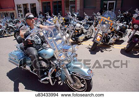 person riding street rally motorcycle july 27-29 View Large Photo Image Picture - person riding street rally motorcycle july 27-29. Fotosearch