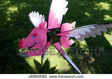 Stock Image -  pig air wind mobil mobile fan art aptitude craft. Fotosearch