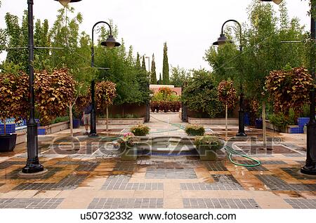Stock Image -  plants flowers at spanish moorish garden gardens. Fotosearch