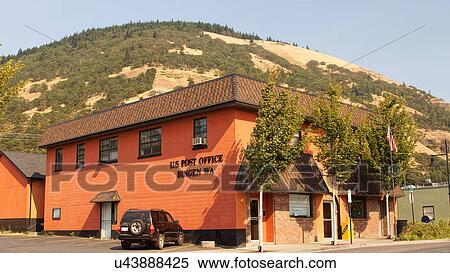 Stock Photography -  post office usa bingen washington wa us united. Fotosearch