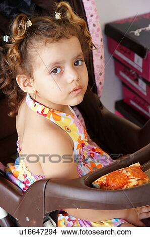 Picture -  pouting latino hispanic girl baby el paso tx. Fotosearch