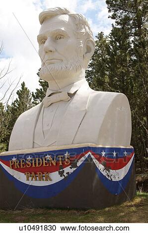 Stock Image -  presidents park lead south dakota sd sculpture. Fotosearch