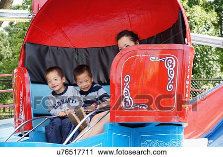 Stock Image -  ride children kids scared frightened child kid. Fotosearch