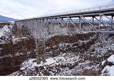 Stock Image -  rio grand gorge bridge grande taos new mexico nm. Fotosearch