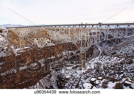 Stock Photo -  rio grand gorge bridge grande taos new mexico nm. Fotosearch