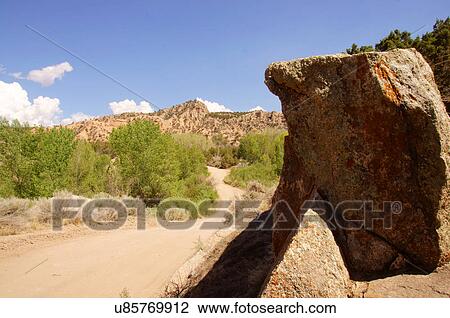 Stock Image -  road to ojo sarco new mexico nm dixon spanish. Fotosearch