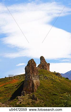 Stock Photo -  rock wall clouds highway 12 national historic. Fotosearch