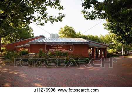 Stock Photograph -  route 66 abraham lincoln home hsm il national. Fotosearch