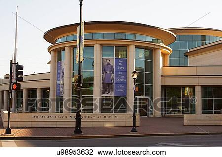 route 66 abraham lincoln library museum illinois View Large Photo Image Stock Image - route 66 abraham lincoln library museum illinois. Fotosearch