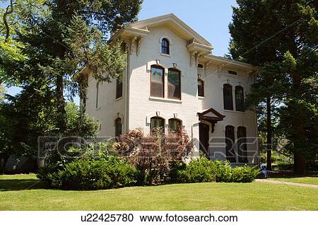 Stock Image -  route 66 adlai stevenson house il home museum. Fotosearch
