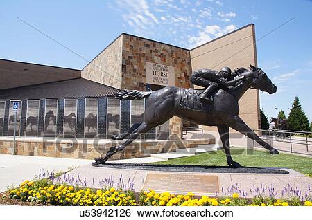 Stock Photograph -  route 66 american quarter horse hall fame tx. Fotosearch