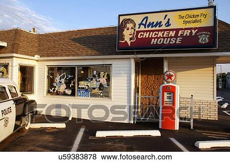 Stock Photo -  route 66 anns chicken fry house warr acres ok. Fotosearch