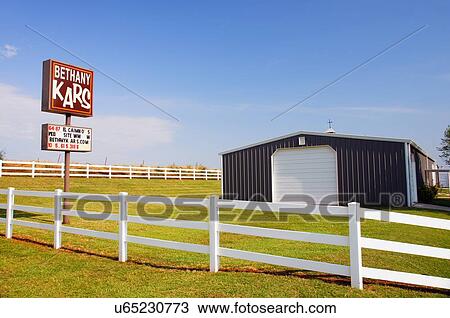 Stock Image -  route 66 bethany cars calumet ok el caminos. Fotosearch