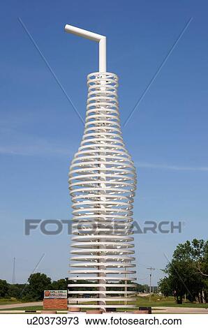 Stock Image -  route 66 bottle straw diner pops arcadia ok gas. Fotosearch