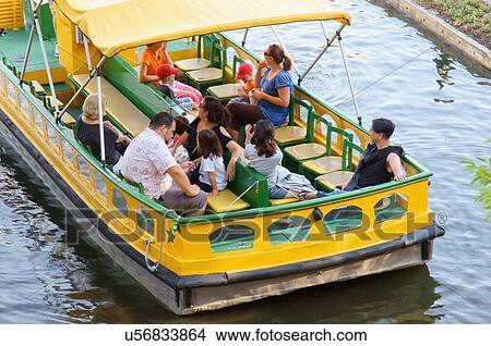 route 66 bricktown canal boat people twilight ok View Large Photo Image Picture - route 66 bricktown canal boat people twilight ok. Fotosearch