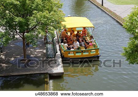 route 66 bricktown canal tour boat oklahoma city View Large Photo Image Stock Photo - route 66 bricktown canal tour boat oklahoma city. Fotosearch