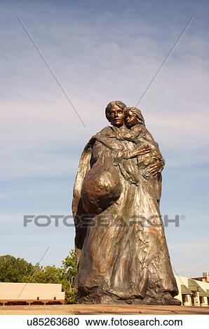 route 66 bronze statue mother child kid oklahoma View Large Photo Image Stock Image - route 66 bronze statue mother child kid oklahoma. Fotosearch