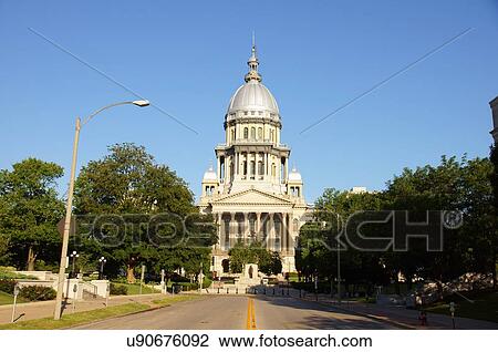 Stock Image -  route 66 capitol building illinois capital seat. Fotosearch
