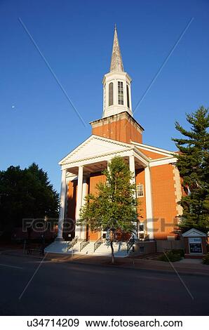Stock Photo -  route 66 central babtist church illinois abbey. Fotosearch