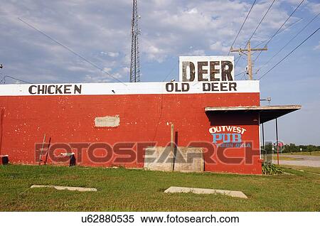 route 66 chicken old deer sign yukon oklahoma ok View Large Photo Image Stock Photography - route 66 chicken old deer sign yukon oklahoma ok. Fotosearch