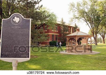 Picture -  route 66 city hall vega texas tx business. Fotosearch