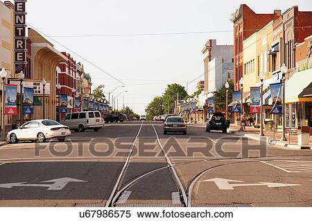 Stock Photography -  route 66 downtown el reno oklahoma ok historic. Fotosearch