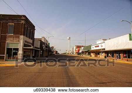Stock Photo -  route 66 downtown shamrock texas tx historic. Fotosearch