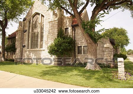 Stock Image -  route 66 first church amarillo texas tx historic. Fotosearch