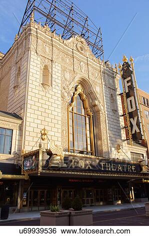 Stock Photograph -  route 66 fox theatre saint st. st louis missouri. Fotosearch