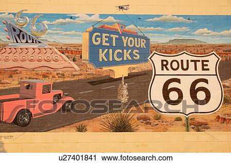 route 66 get kicks sign tucumcari nm new mexico View Large Photo Image Stock Image - route 66 get kicks sign tucumcari nm new mexico. Fotosearch