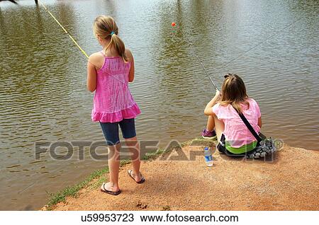 route 66 girls children kids fishing elk city ok View Large Photo Image Stock Image - route 66 girls children kids fishing elk city ok. Fotosearch