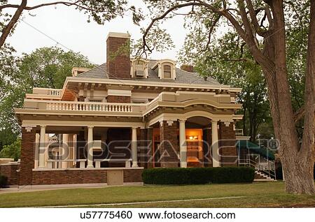 Stock Image -  route 66 harrington house amarillo tx 1600 polk. Fotosearch