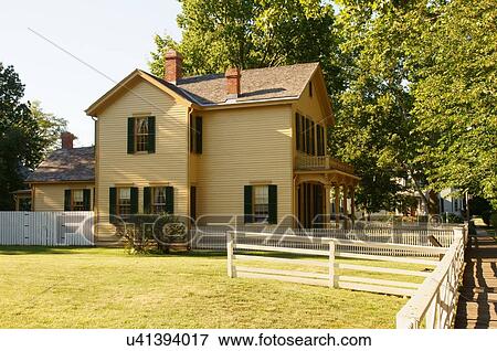 Stock Photo -  route 66 home abraham lincoln national historic. Fotosearch