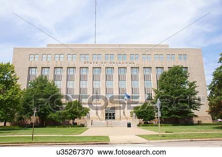 Stock Image -  route 66 jim thorpe building oklahoma city ok. Fotosearch