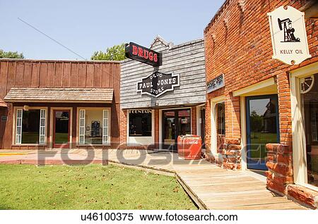 Stock Photography -  route 66 kelly oil paul jones drug store museum. Fotosearch