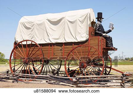 route 66 largest covered wagon world abraham View Large Photo Image Picture - route 66 largest covered wagon world abraham. Fotosearch