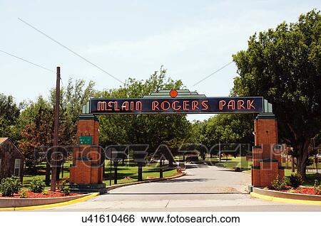 Stock Photograph -  route 66 mclain rogers park clinton ok dairy. Fotosearch