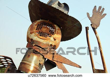 Stock Image -  route 66 metal sculpture dots mini museum vega. Fotosearch