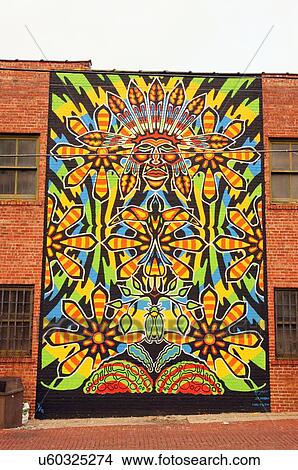 route 66 mural blue dome district tulsa ok View Large Photo Image Picture - route 66 mural blue dome district tulsa ok. Fotosearch