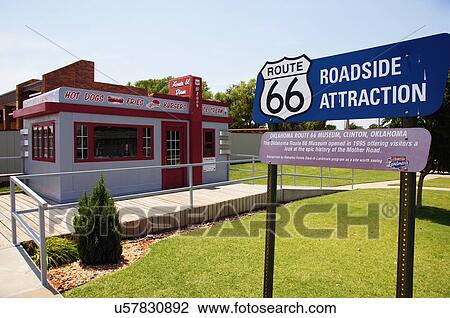 route 66 museum clinton oklahoma mother road View Large Photo Image Stock Image - route 66 museum clinton oklahoma mother road. Fotosearch